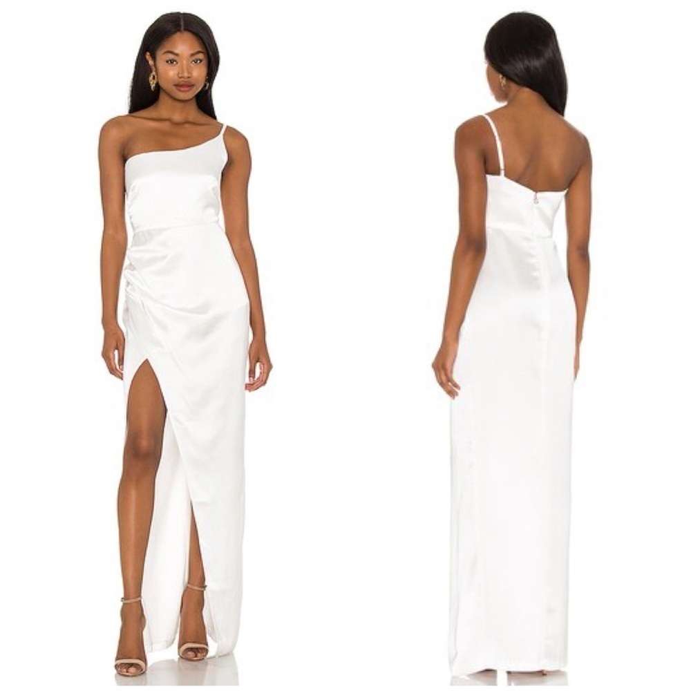 NOOKIE Grace One Shoulder Gown In Ivory